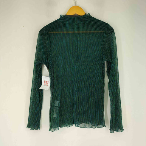 L/S ラメ加工プリーツトップス レディース