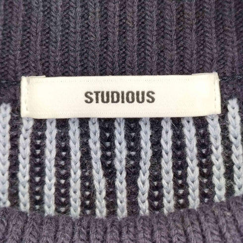 ステュディオス STUDIOUS 7GG Cashmere 畦クルーネックニット メンズ JPN:2