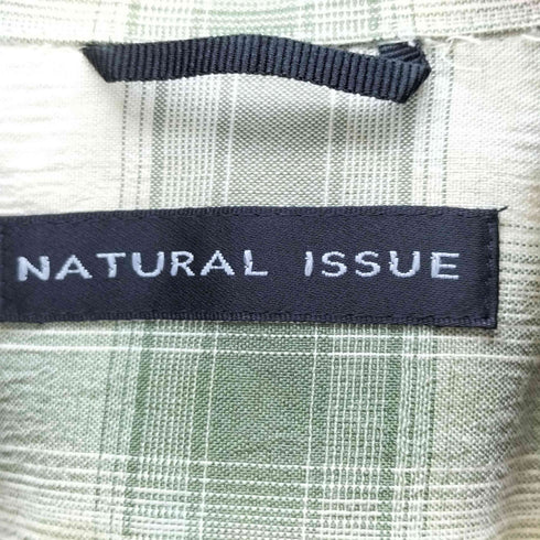 ナチュラルイシュー NATURAL ISSUE 90s レーヨン混 オンブレチェック ボックスオープンカラーシャツ メンズ JPN:L