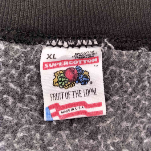 フルーツオブザルーム FRUIT OF THE LOOM 90S USA製 裏起毛プリントクルーネックスウェット メンズ JPN:XL