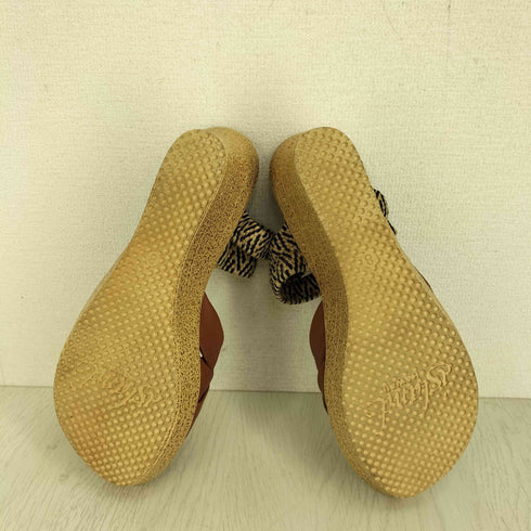 アイランドスリッパ ISLAND SLIPPER レザー コンビ ウェッジソール バックストラップ サンダル レディース 8