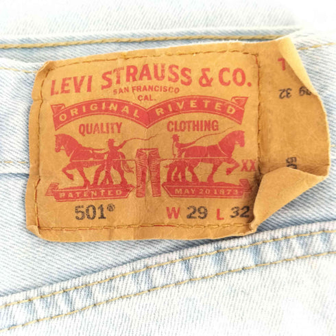 リーバイス Levis 501 ストレートデニムパンツ アイスブルー メンズ 29/32