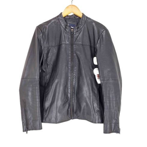 ギャップ Gap 00S OLD レザーシングルライダースジャケット レディース M