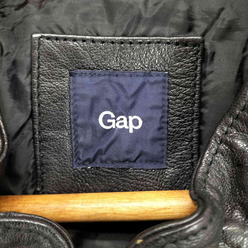 ギャップ Gap 00S OLD レザーシングルライダースジャケット レディース M