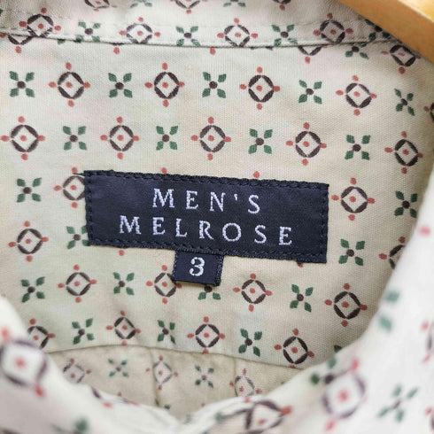 メンズメルローズ MENS MELROSE 小紋柄 S/Sシャツ メンズ 3