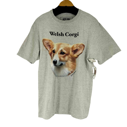 gray lifeshop S/S dog face Tシャツ メンズ XL