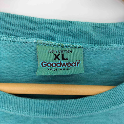 グッドウェア Goodwear 90S USA製 ガーメントダイ 刺繍 Tシャツ メンズ import:XL