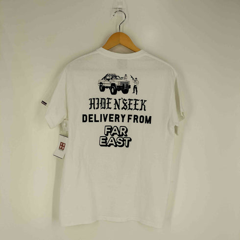 ハイドアンドシーク HIDE AND SEEK 胸ポケット 両面プリント クルーネック Tシャツ メンズ JPN:M