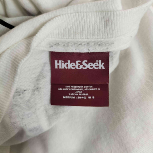 ハイドアンドシーク HIDE AND SEEK 胸ポケット 両面プリント クルーネック Tシャツ メンズ JPN:M