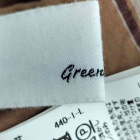 グリーンレーベルリラクシング GREEN LABEL RELAXING CFC サッカー ストライプ ソデ ボリューム スリーブ ブラウス レディース FREE