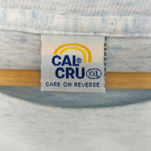 カルクルー Cal Cru 90S USA製 霜降り プリントTシャツ メンズ import:XXL
