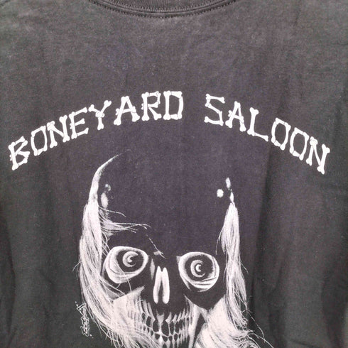ヘインズ Hanes Boneyard Saloon 両面プリント クルーネックTシャツ メンズ L