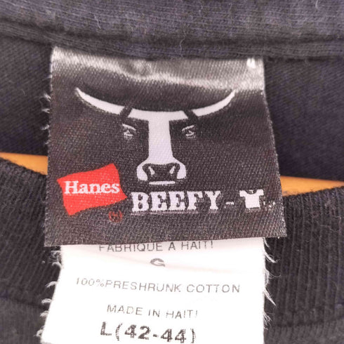 ヘインズ Hanes Boneyard Saloon 両面プリント クルーネックTシャツ メンズ L