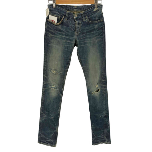 ヒステリックグラマー HYSTERIC GLAMOUR KINKY JEANS スタッズ ダメージ加工 デニムパンツ メンズ