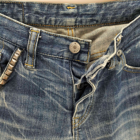 ヒステリックグラマー HYSTERIC GLAMOUR KINKY JEANS スタッズ ダメージ加工 デニムパンツ メンズ
