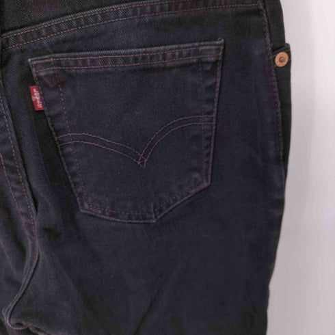 リーバイス Levis 00S 550 ボタン裏230 RELAXED FITテーパードブラックデニムパンツ メンズ JPN:S