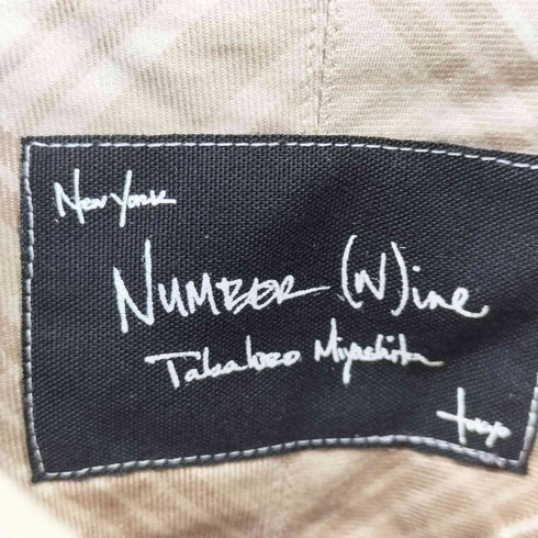 N NUMBER シルク別布 袖裁断 チェックチェックシャツ メンズ 2