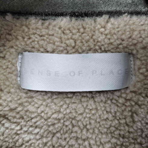 センスオブプレイス SENSE OF PLACE ムートンジップブルゾン メンズ