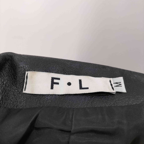 F・L フェイクレザークロップドテーラードジャケット レディース JPN:M