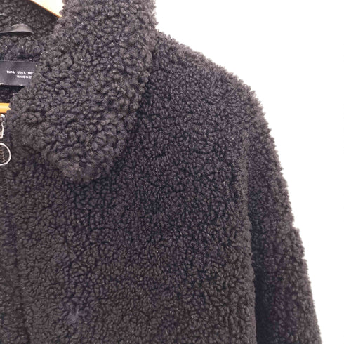 ザラ ZARA ボアブルゾンショートコート レディース import:L