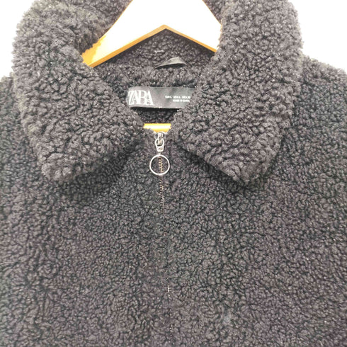 ザラ ZARA ボアブルゾンショートコート レディース import:L