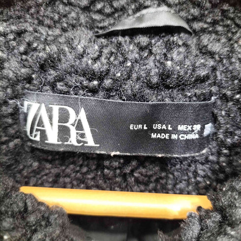 ザラ ZARA ボアブルゾンショートコート レディース import:L