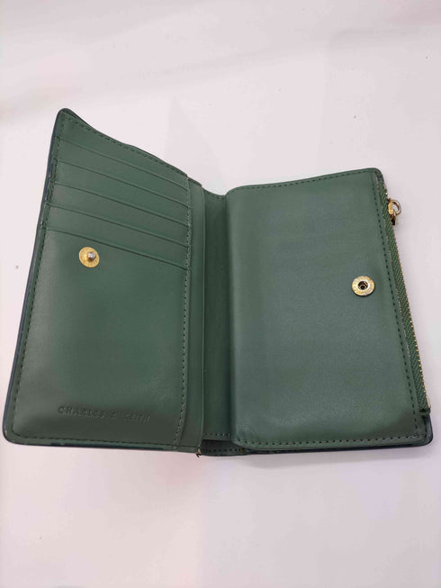 チャールズアンドキース CHARLES&KEITH スナップボタン スモールウォレット - ティール レディース