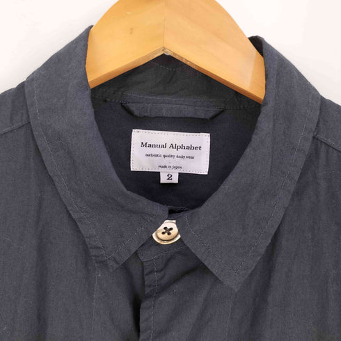 マニュアルアルファベット MANUAL ALPHABET TYPEWRITER SHT COAT タイプライター シャツ コート メンズ JPN:2