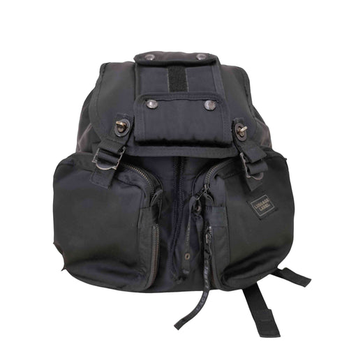 ラゲッジレーベル LUGGAGE LABEL JET-BLACK Backpack マルチポケット ナイロン バッグパック メンズ
