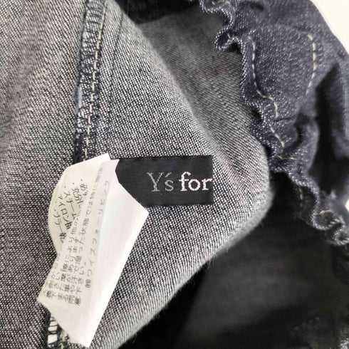 ワイズフォーリビング Ys for living 裾リブイージーデニムパンツ レディース M