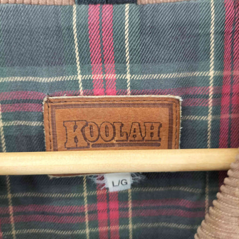 KOOLAH paddock3 襟コーデュロイ裏地チェックオイルドジャケット メンズ JPN:L