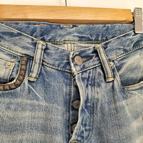 ヒステリックグラマー HYSTERIC GLAMOUR ダメージ加工スタッズデニムパンツ レディース XXS