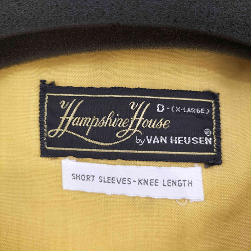 ヴァンヒューゼン VAN HEUSEN hampshire house パイピング ノーカラー パジャマシャツ レディース import:XL