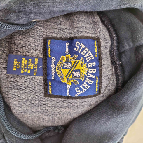 スティーブ バリース STEVE & BARRYS VIRGINIA ロゴ刺繍プルオーバーパーカー メンズ JPN:L