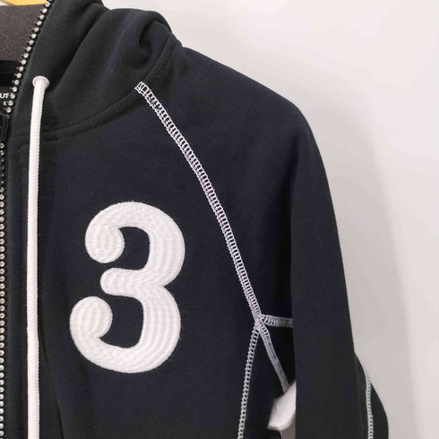 ウノピュウノウグァーレトレ 1PIU1UGUALE3 RELAX ラインストーン 刺繍ジップアップパーカー メンズ JPN:L