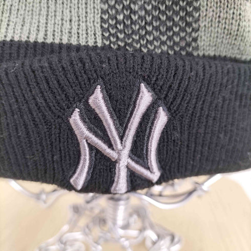 ニューエラ NEW ERA チームロゴ刺繍チェックニットキャップ メンズ