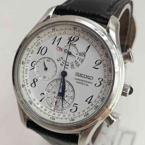 セイコー SEIKO 7T86 クロノグラフ パーペチュアル メンズ