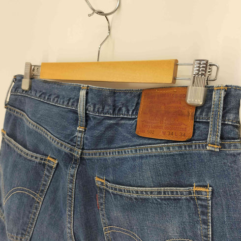 リーバイス Levis Lot 502 革パッチ ドーナツ刻印 ボタン 5ポケット ジップフライ デニム パンツ 2009年製 メンズ W:34 L:34