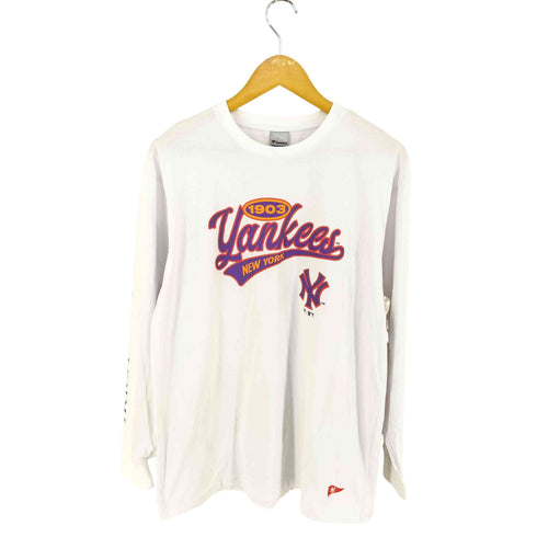 ファナティクス Fanatics MLB NY LS Script Logo Tee/NY メンズ JPN:XL