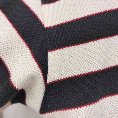 トミーヒルフィガー TOMMY HILFIGER ロゴ刺繍 ボーダー 長袖 ポロシャツ メンズ import:M