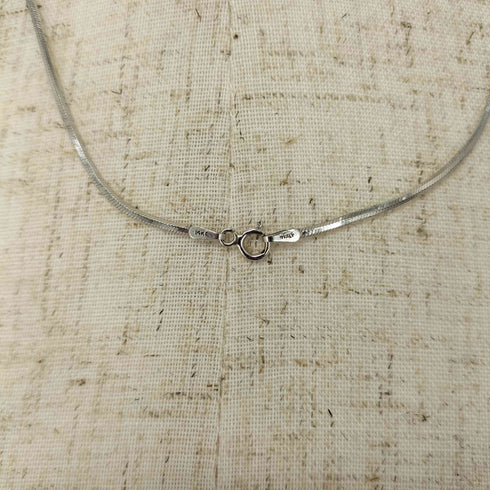 イタリア製 14KT ホワイトチェーンネックレス レディース