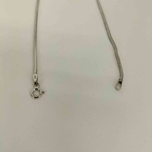 イタリア製 14KT ホワイトチェーンネックレス レディース