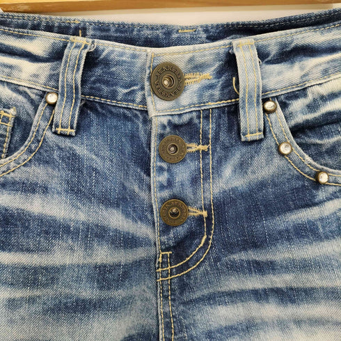d.i.a. ダイア Y2K ラインストーン デニムショートパンツ 平成ギャル レディース 26