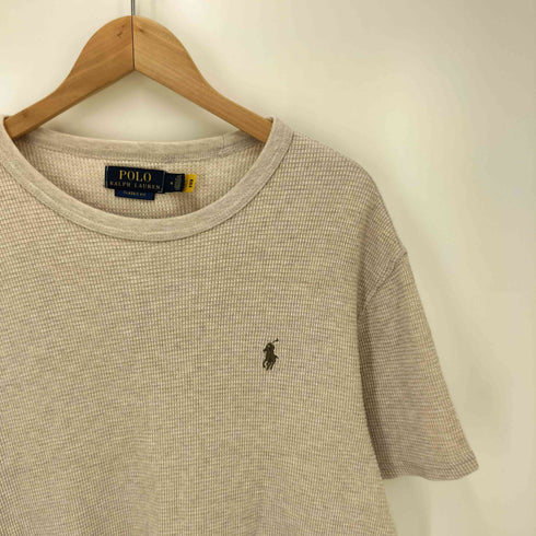 ポロラルフローレン POLO RALPH LAUREN CLASSIC FIT ポニー 刺繍 ワッフル S/S クルーネック Tシャツ サーマル メンズ import:M