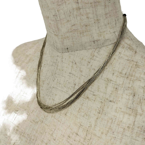 sterling silver ビーズネックレス レディース