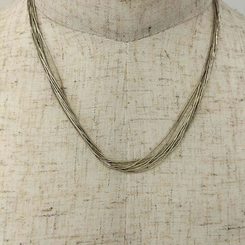 sterling silver ビーズネックレス レディース