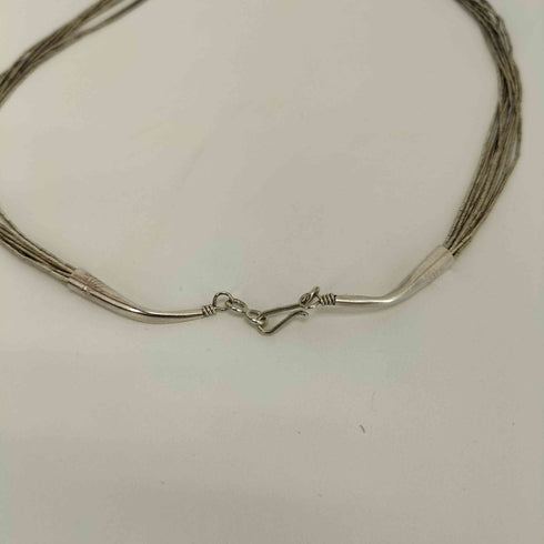 sterling silver ビーズネックレス レディース