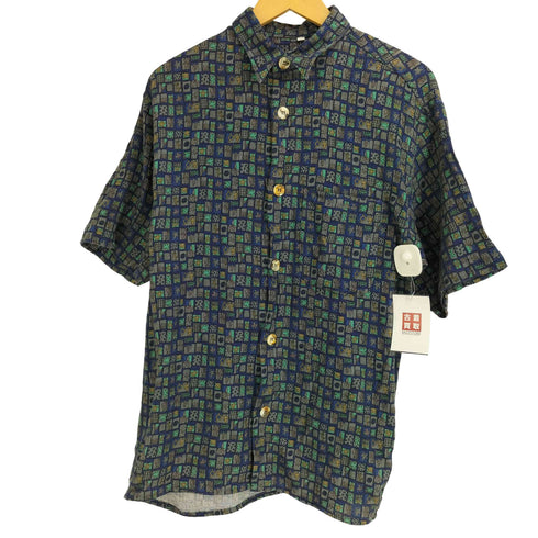 SIGNUM 80-90S シェルボタン ショートスリーブシャツ メンズ import:S
