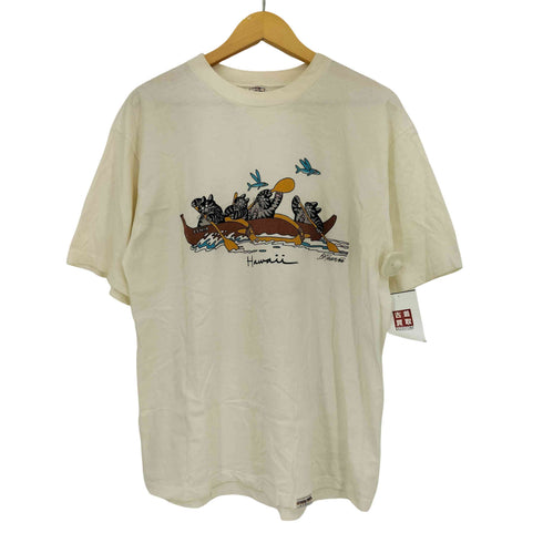 クレイジーシャツ CRAZY SHIRTS 90S USA製 クリバンキャット 両面プリント Tシャツ 袖シングルステッチ メンズ import:L