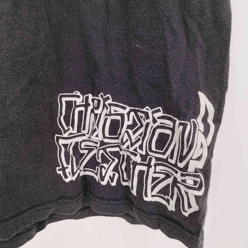 ジャージーズ JERZEES USA製 Christian Fletcher / クリスチャンフレッチャー フレイム スカル オールドイングリッシュ Tシャツ メンズ import:L